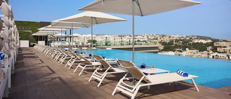 Indoor pool, seasonal outdoor pool, pool cabanas (surcharge)