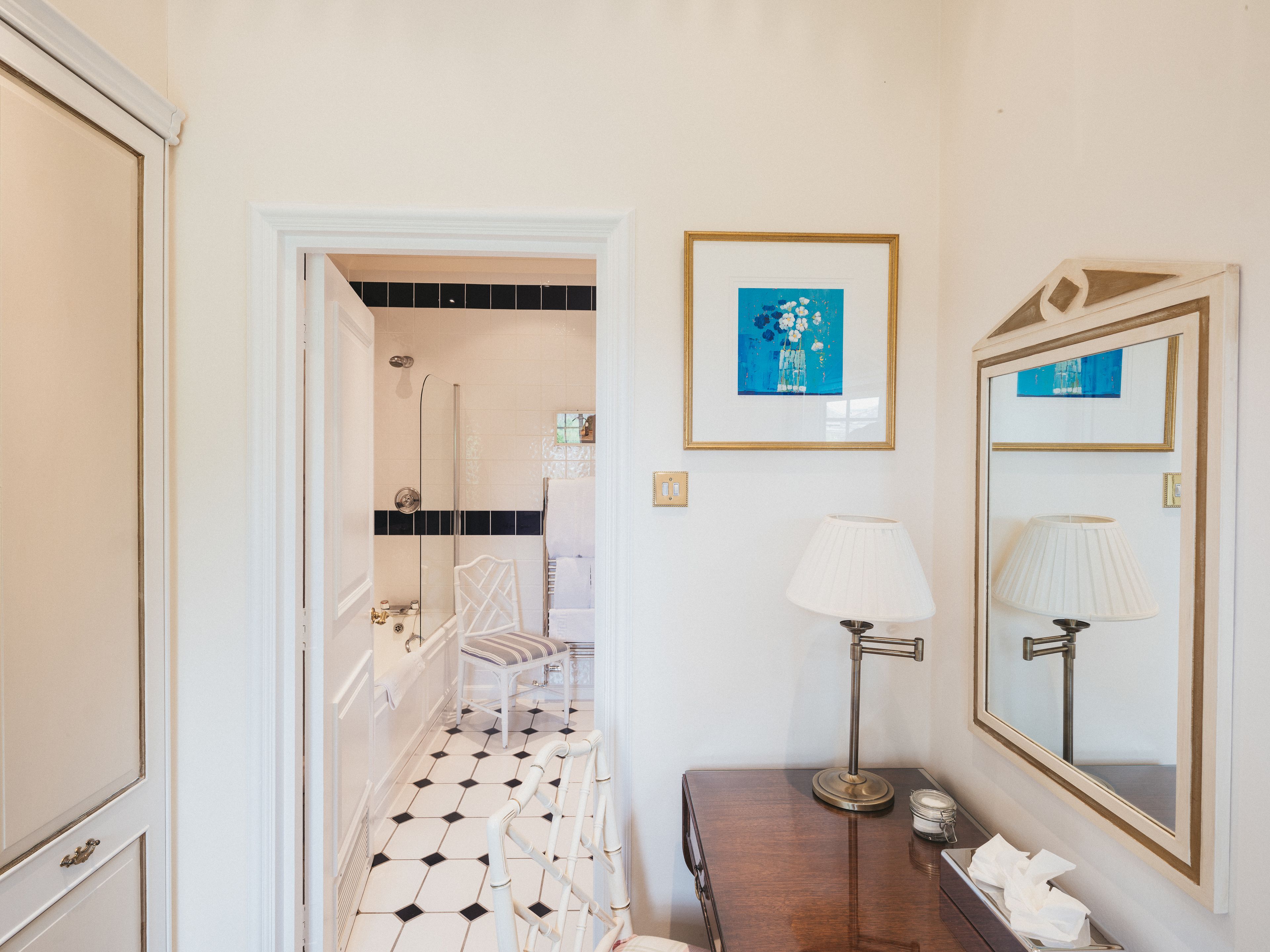 free toiletries, hair dryer, towels