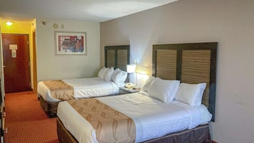 Desk, laptop workspace, blackout drapes, free WiFi