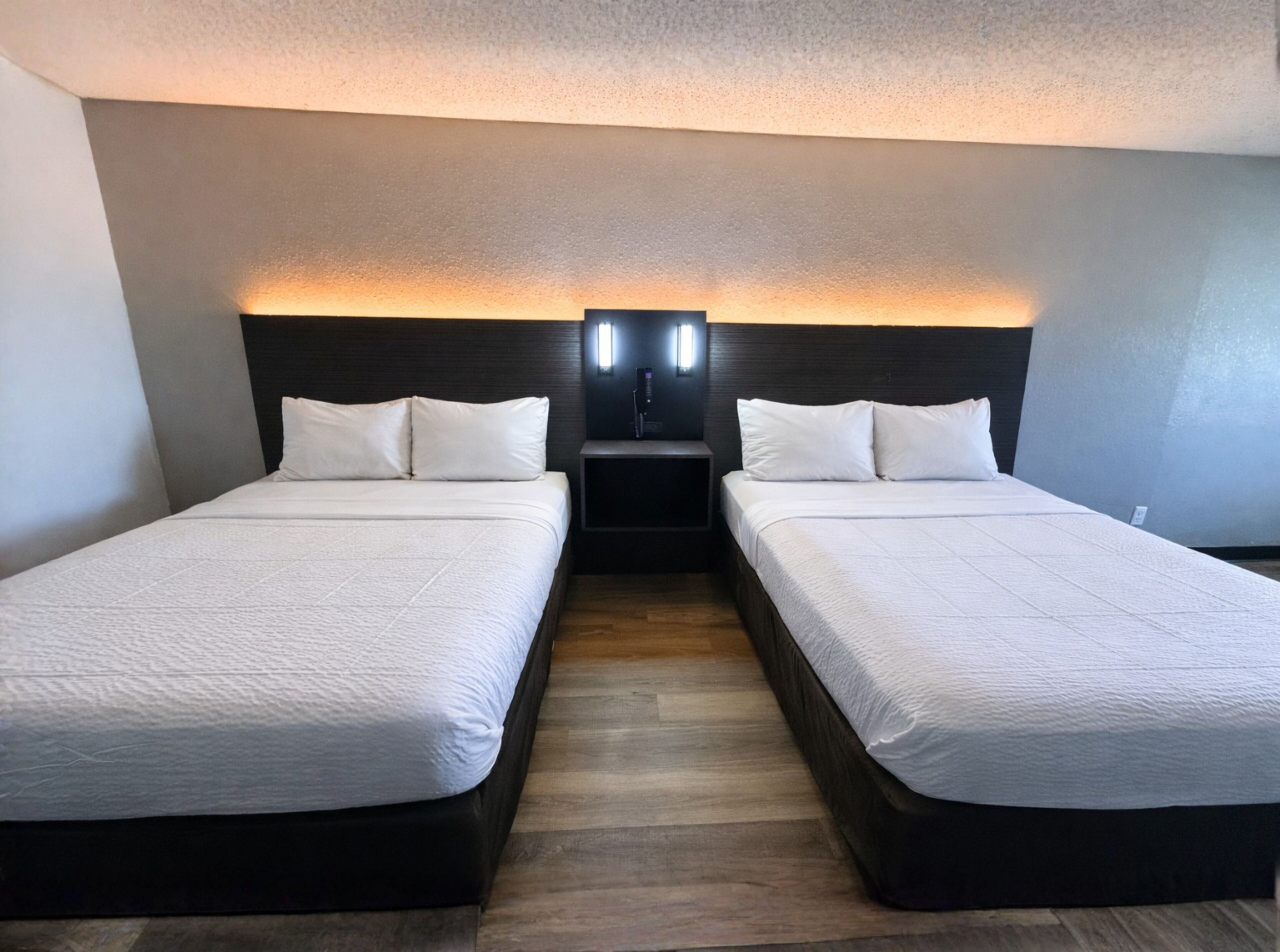 Deluxe Room, 2 Queen Beds, Non Smoking, Refrigerator & Microwave | Desk, laptop workspace, blackout drapes, free WiFi