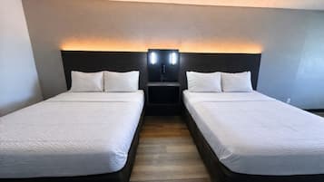 Deluxe Room, 2 Queen Beds, Non Smoking, Refrigerator & Microwave | Desk, laptop workspace, blackout drapes, free WiFi