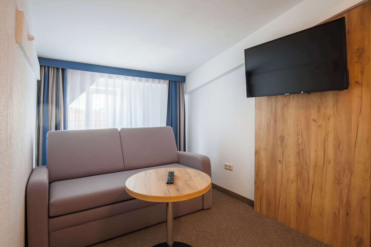 business room, 2 single beds (with sofabed) | hypo-allergenic bedding, in-room safe, desk, blackout curtains