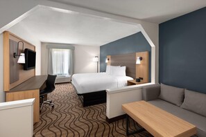 ห้องพัก, เตียงคิงไซส์ 1 เตียง, ปลอดบุหรี่ | เครื่องนอนระดับพรีเมียม, เตียงพร้อมฟูกเสริมที่นอน