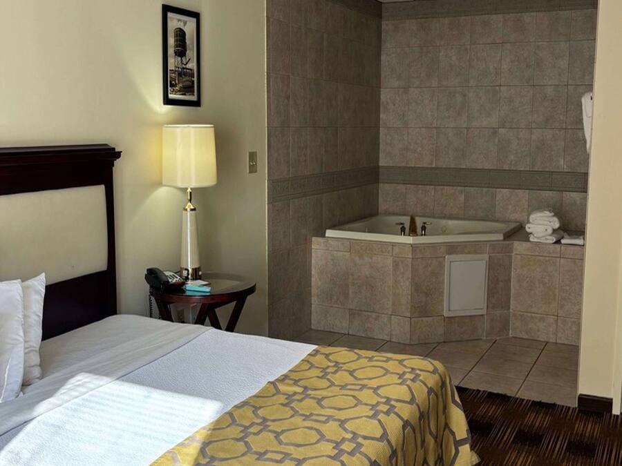 In-room safe, blackout curtains, iron/ironing board