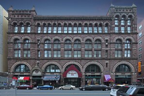 A historic building with a prominent red awning labeled "Marriott Residence Inn." - Residence Inn by Marriott Hartford Downtown (Hartford)