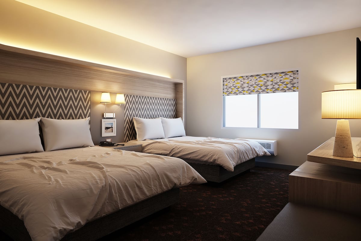 Standard Room, 2 Queen Beds | Minibar, in-room safe, desk, blackout curtains