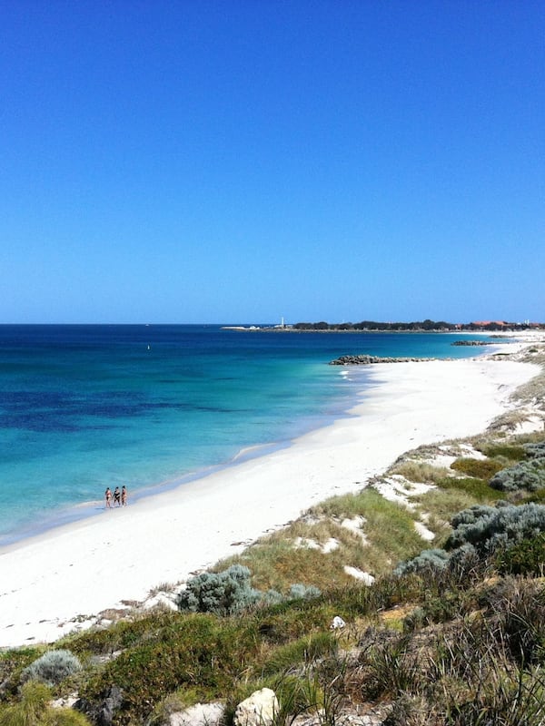 On the beach, white sand, beach towels