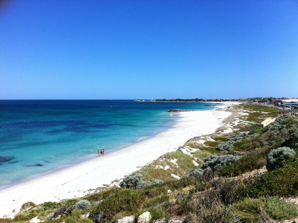 Plage, sable blanc, serviettes de plage