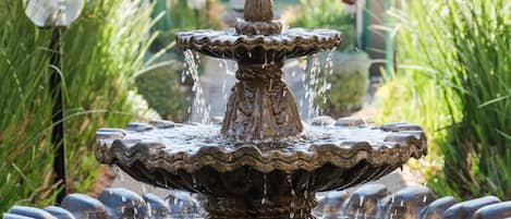 Uitzicht op de tuin