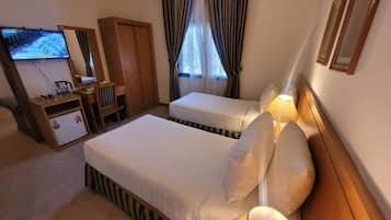 In-room safe, free cots/infant beds, bed sheets, alarm clocks