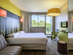 Premium bedding, individually furnished, desk, blackout curtains