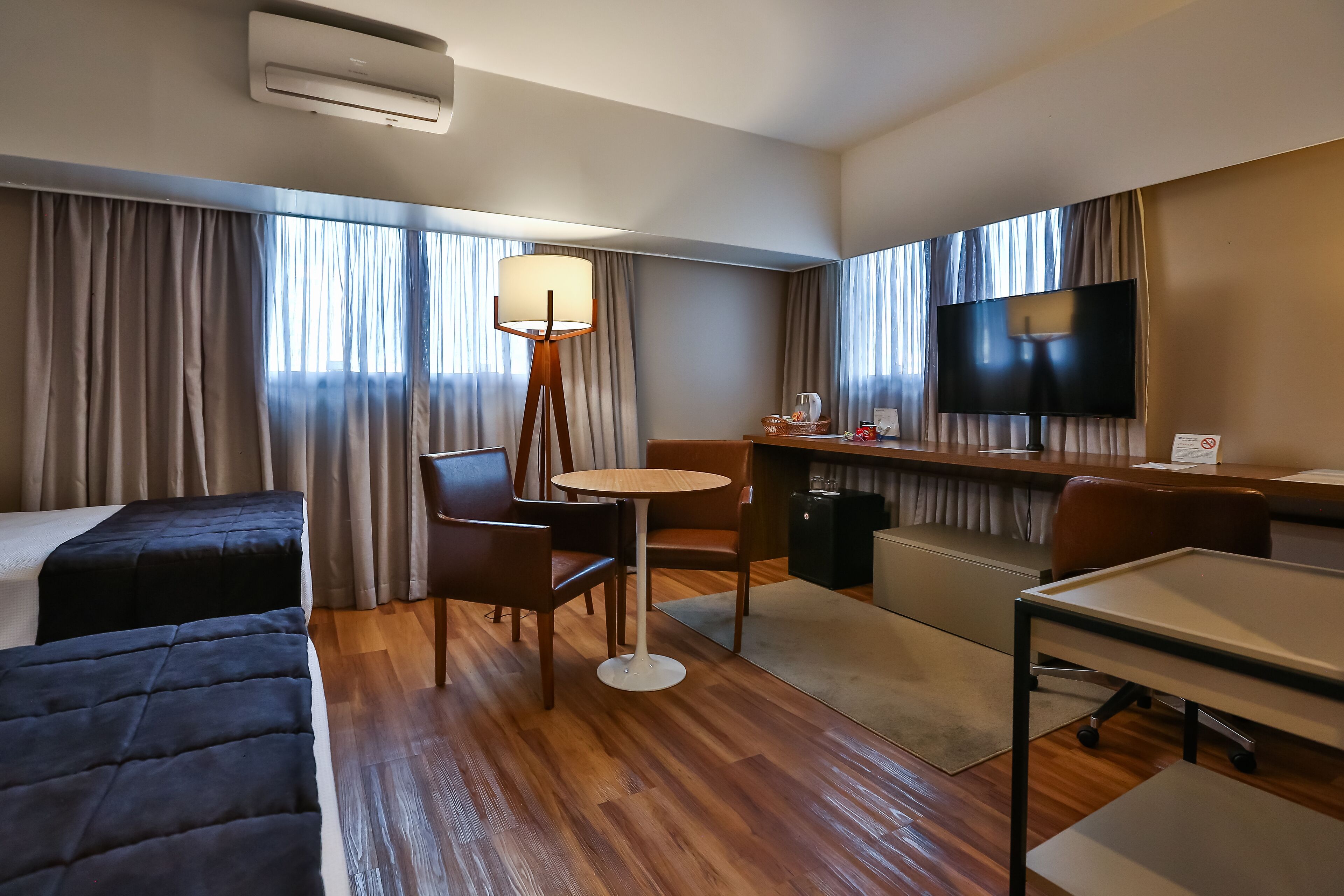 premium twin room, 2 single beds | minibar, in-room safe, desk, blackout curtains