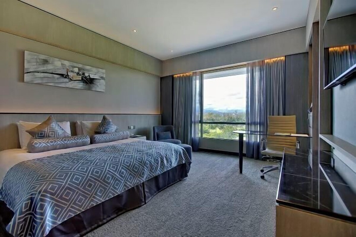 Memory-foam beds, minibar, in-room safe, desk