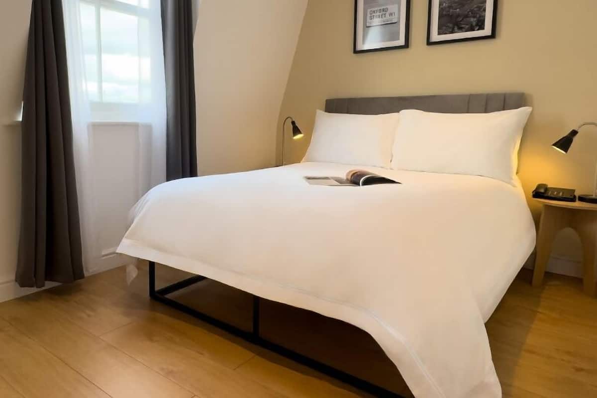 In-room safe, desk, laptop workspace, blackout curtains