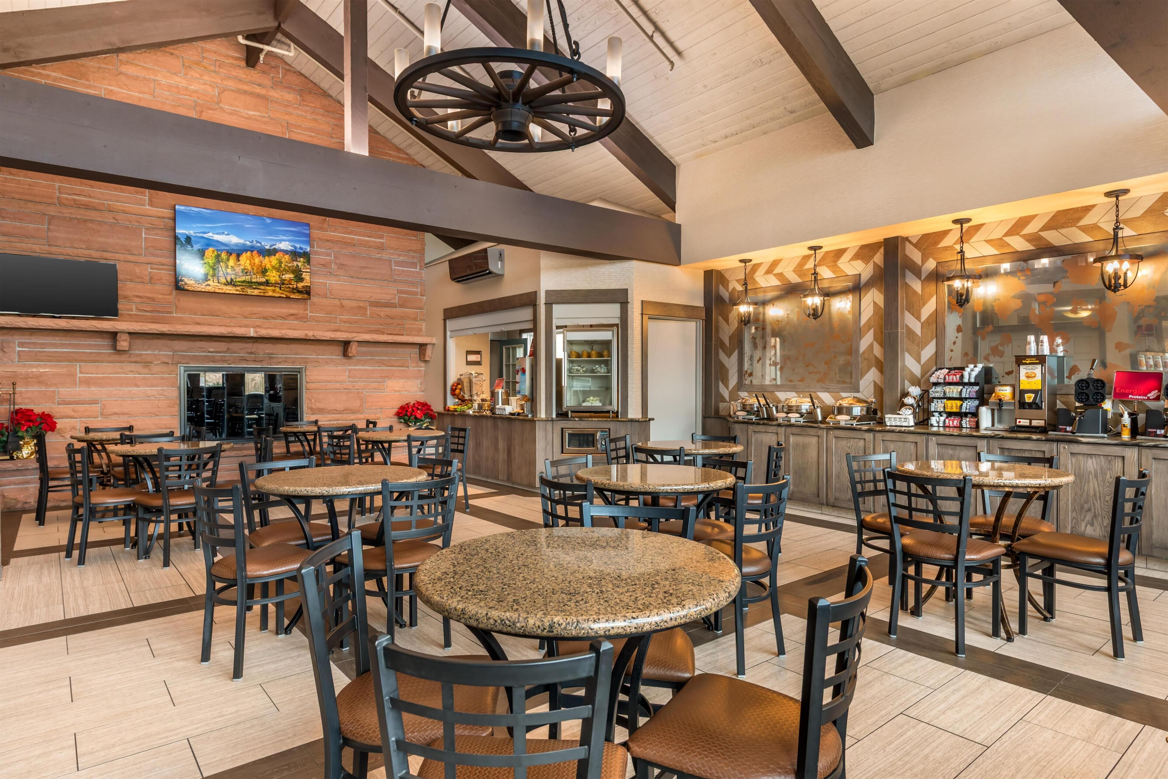 Free daily buffet breakfast
