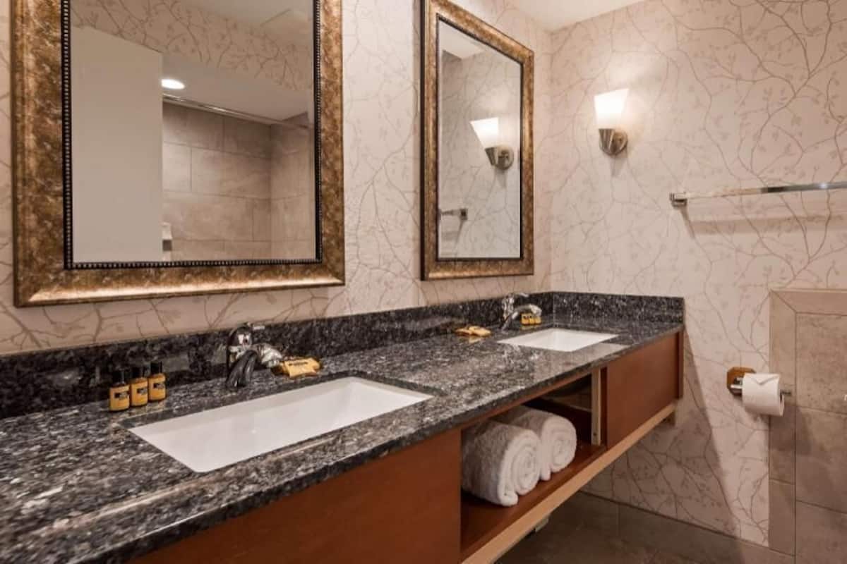 Baño | Tina con regadera, amenidades de baño gratuitas, secadora de cabello