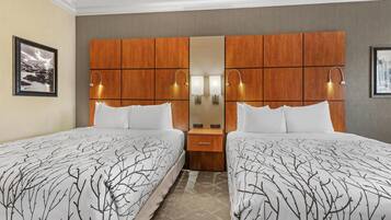 Pillow-top beds, in-room safe, blackout curtains, soundproofing