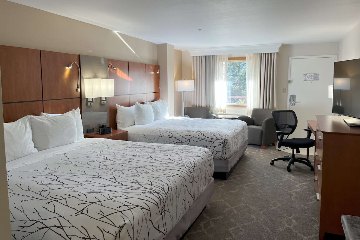 Standard Room, Multiple Beds, Non Smoking, Microwave | Pillow-top beds, in-room safe, blackout curtains, soundproofing