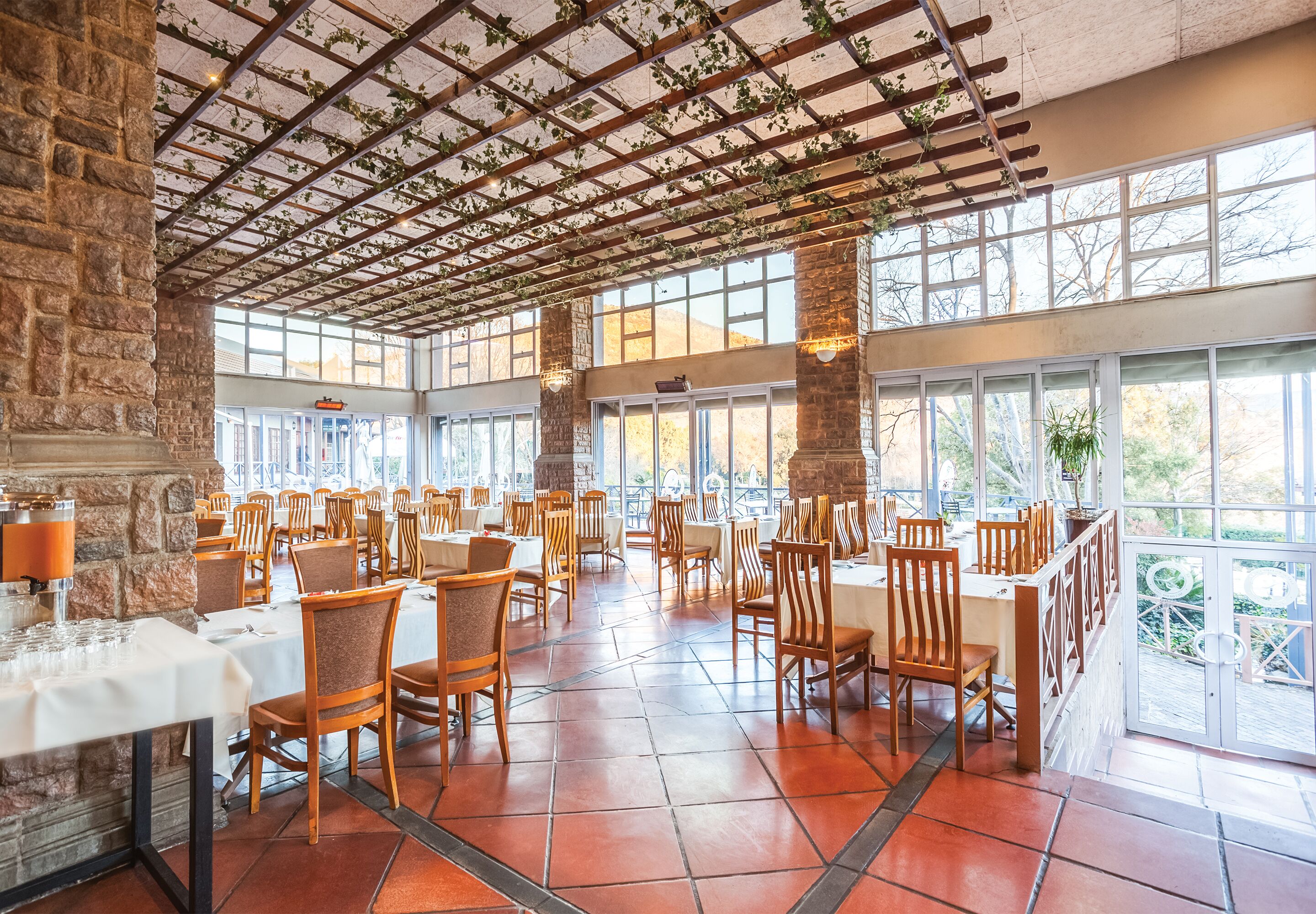 Breakfast, lunch, dinner served; African cuisine, garden views 