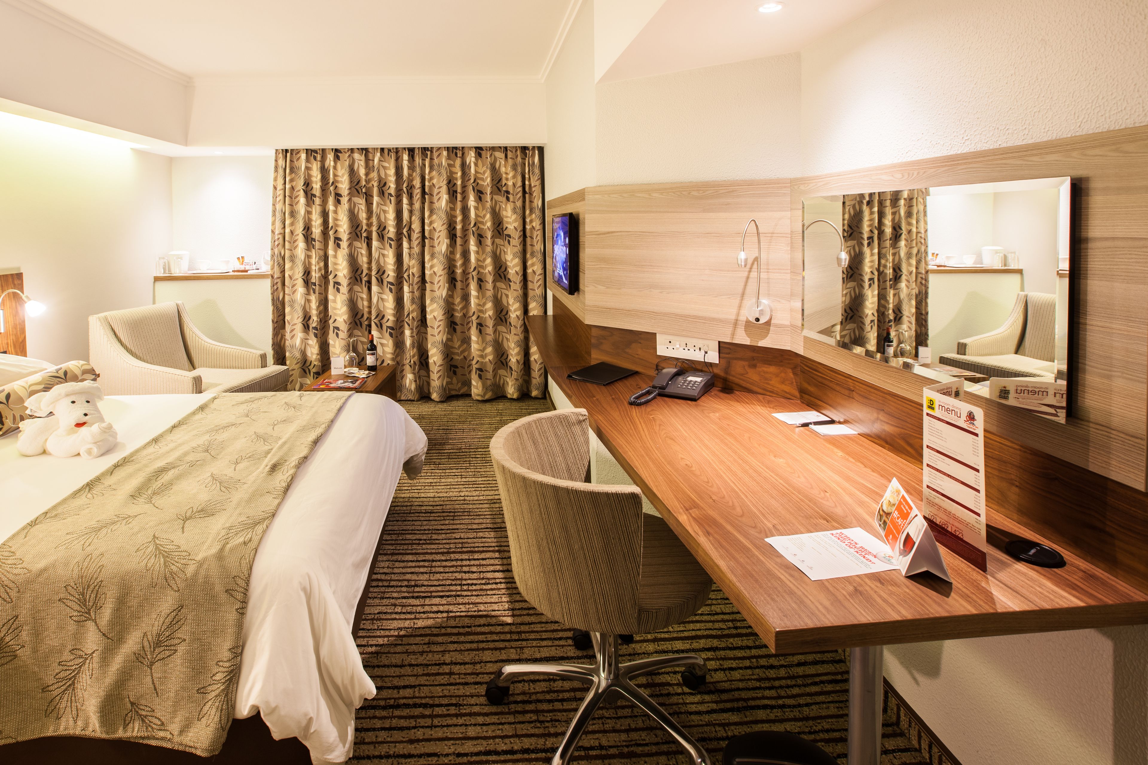 in-room safe, desk, blackout curtains, iron/ironing board