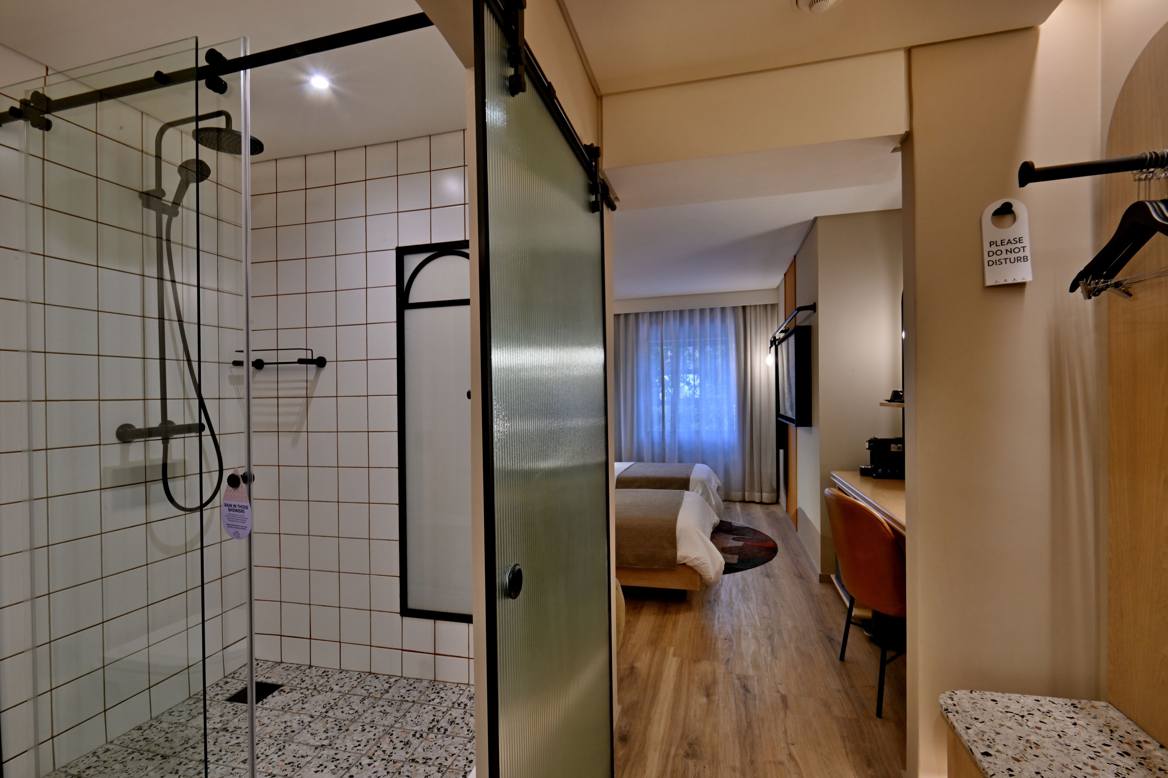 separate bathtub and shower, deep-soaking bathtub, free toiletries