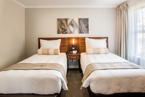In-room safe, desk, laptop workspace, blackout drapes