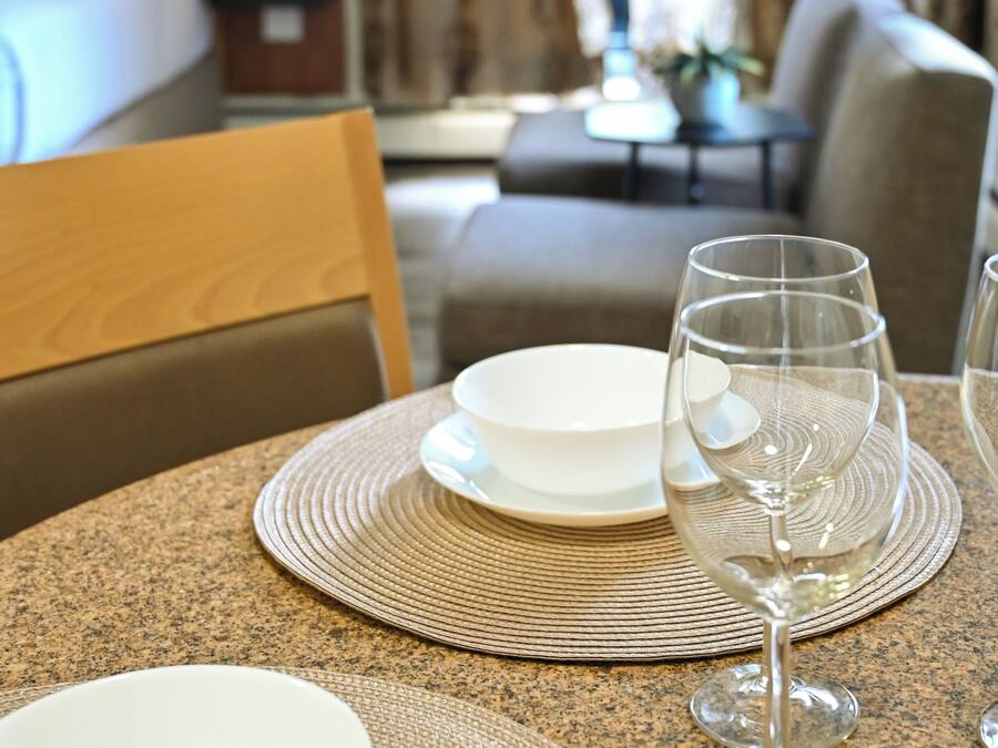 Two Queen Bed Apartment with Balcony | Private kitchen | Microwave, coffee/tea maker, electric kettle, toaster