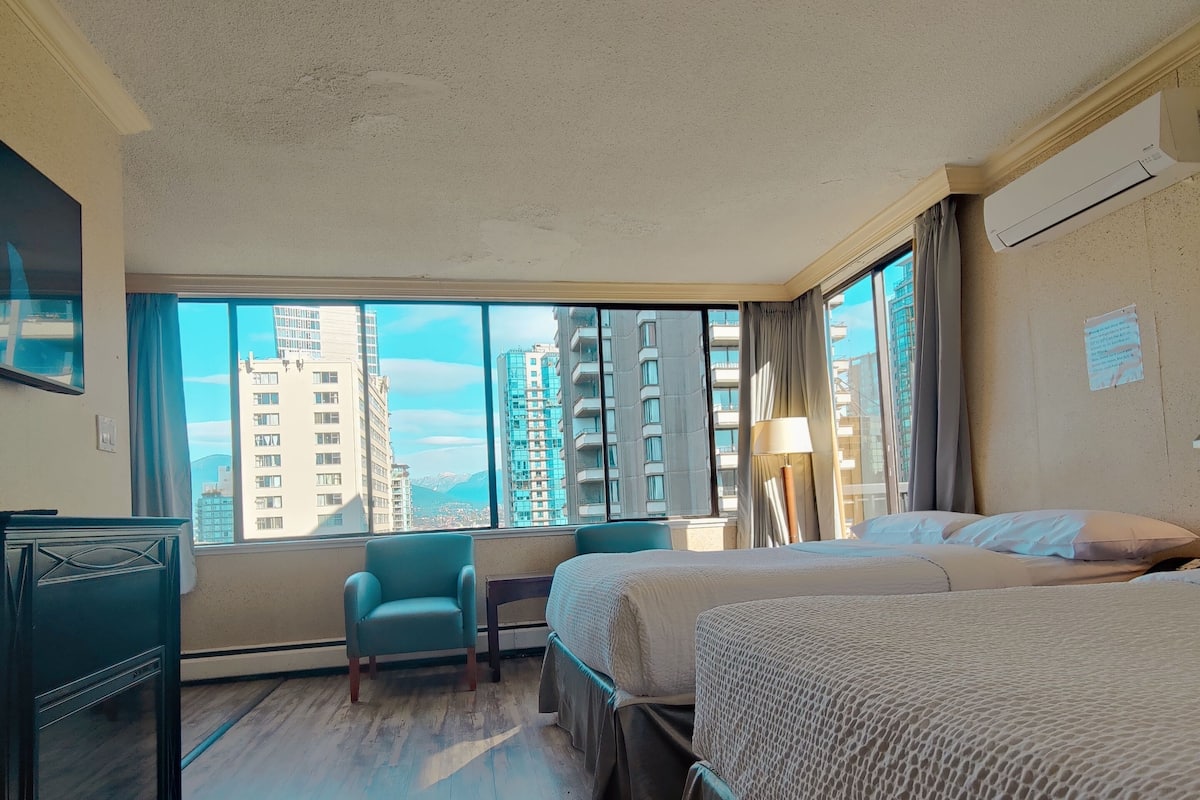 Appartement, 2 lits doubles, balcon, vue port