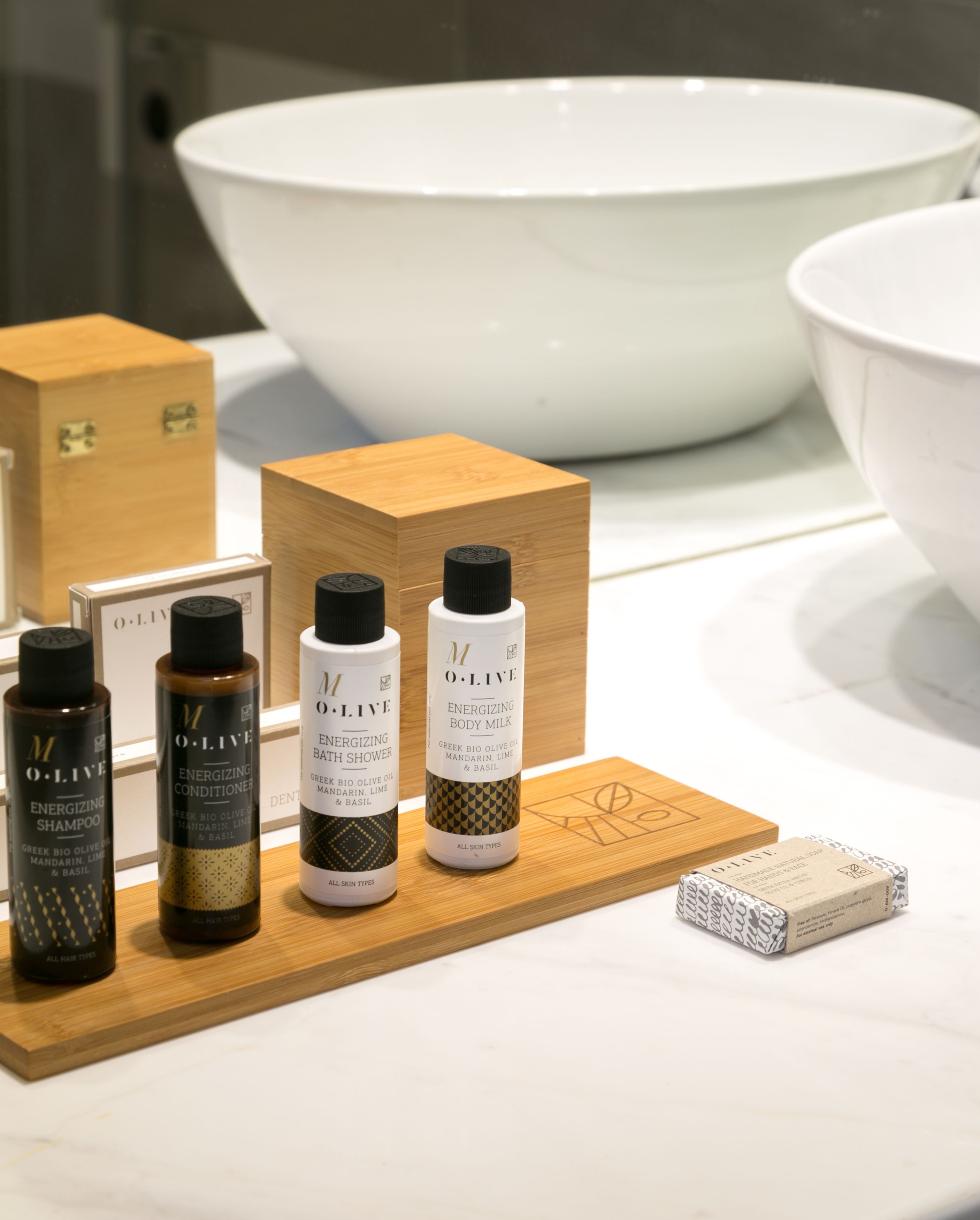 free toiletries, hair dryer, slippers, towels