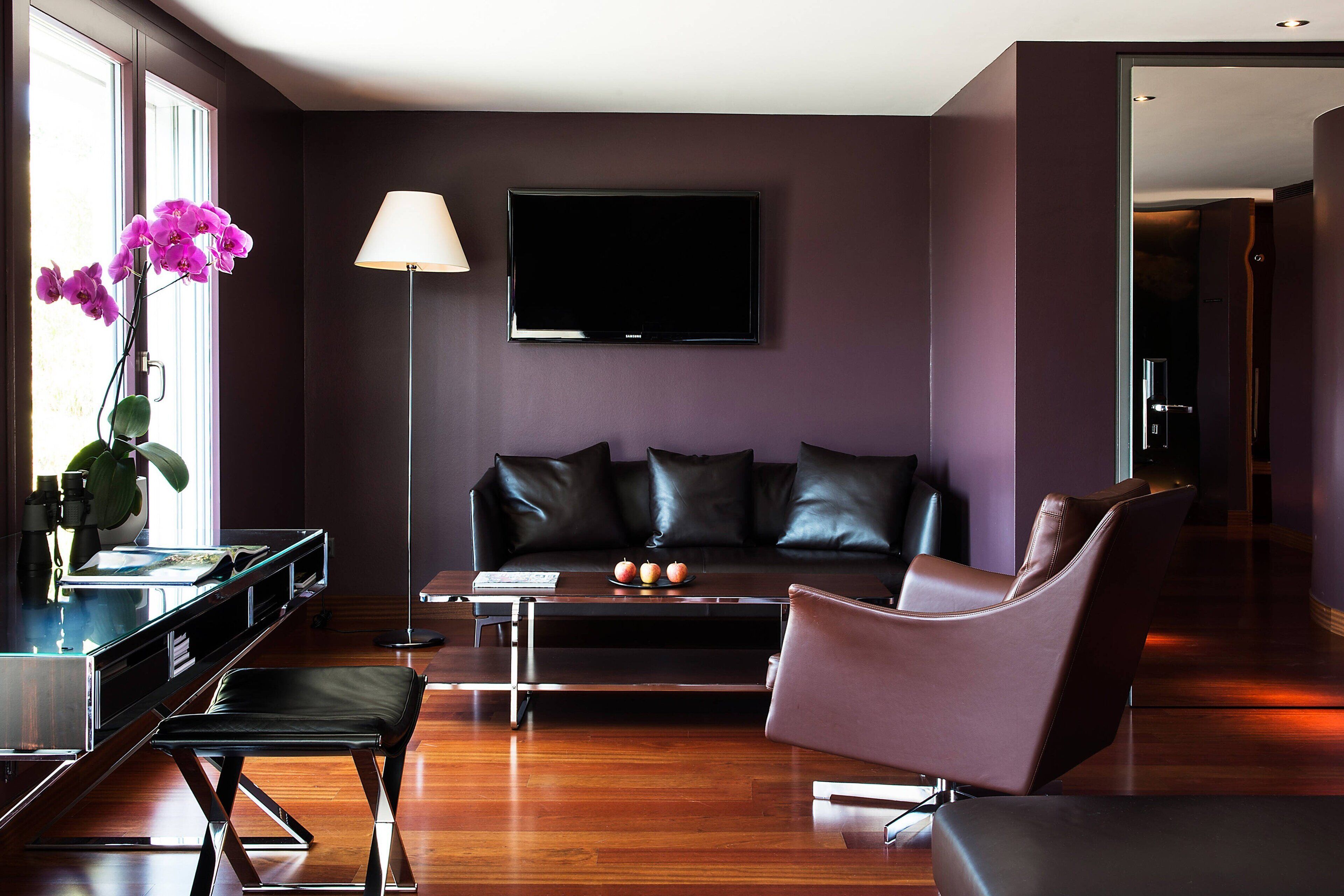 penthouse, 1 king bed, mountain view | living area | 40-inch tv with satellite channels