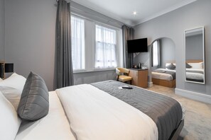 Hypo-allergenic bedding, in-room safe, individually decorated