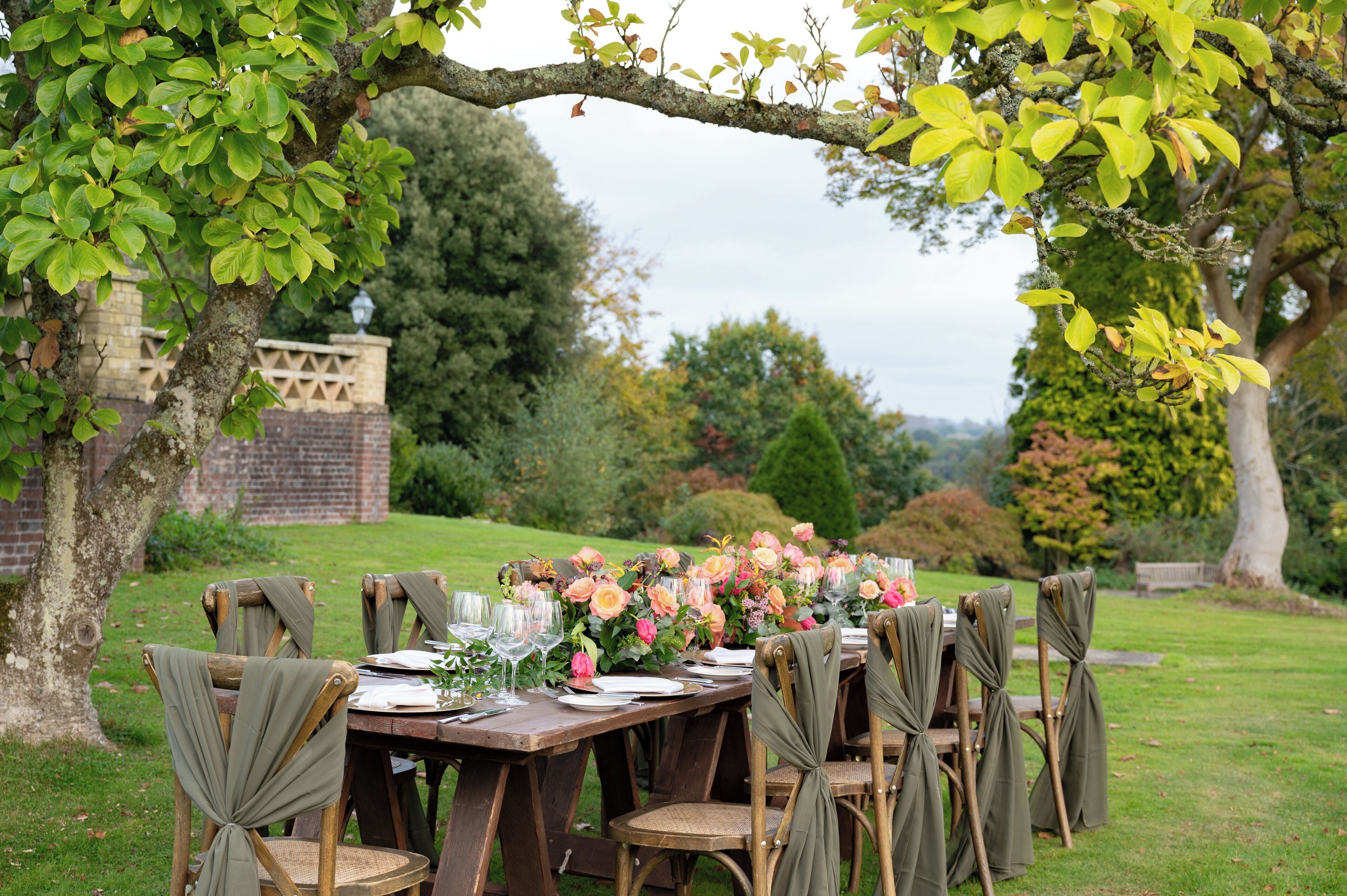 outdoor wedding area