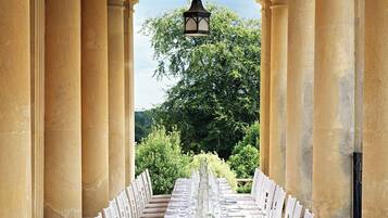 Outdoor wedding area