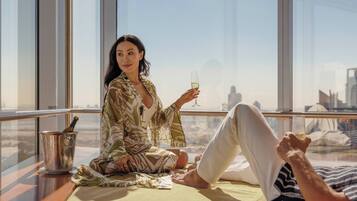 Executive suite | Luxe beddengoed, Select Comfort-bedden, een minibar