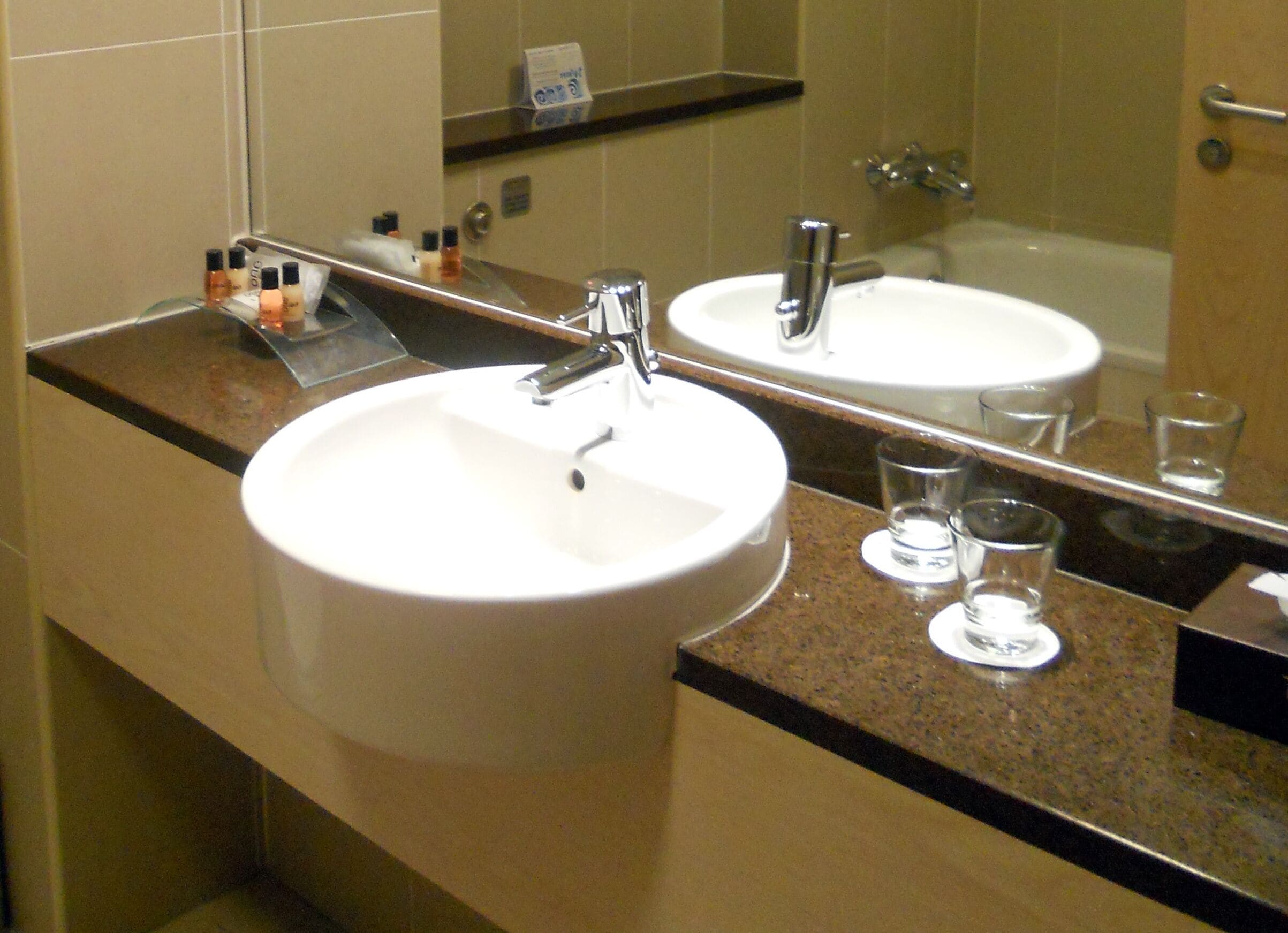 free toiletries, hair dryer, towels