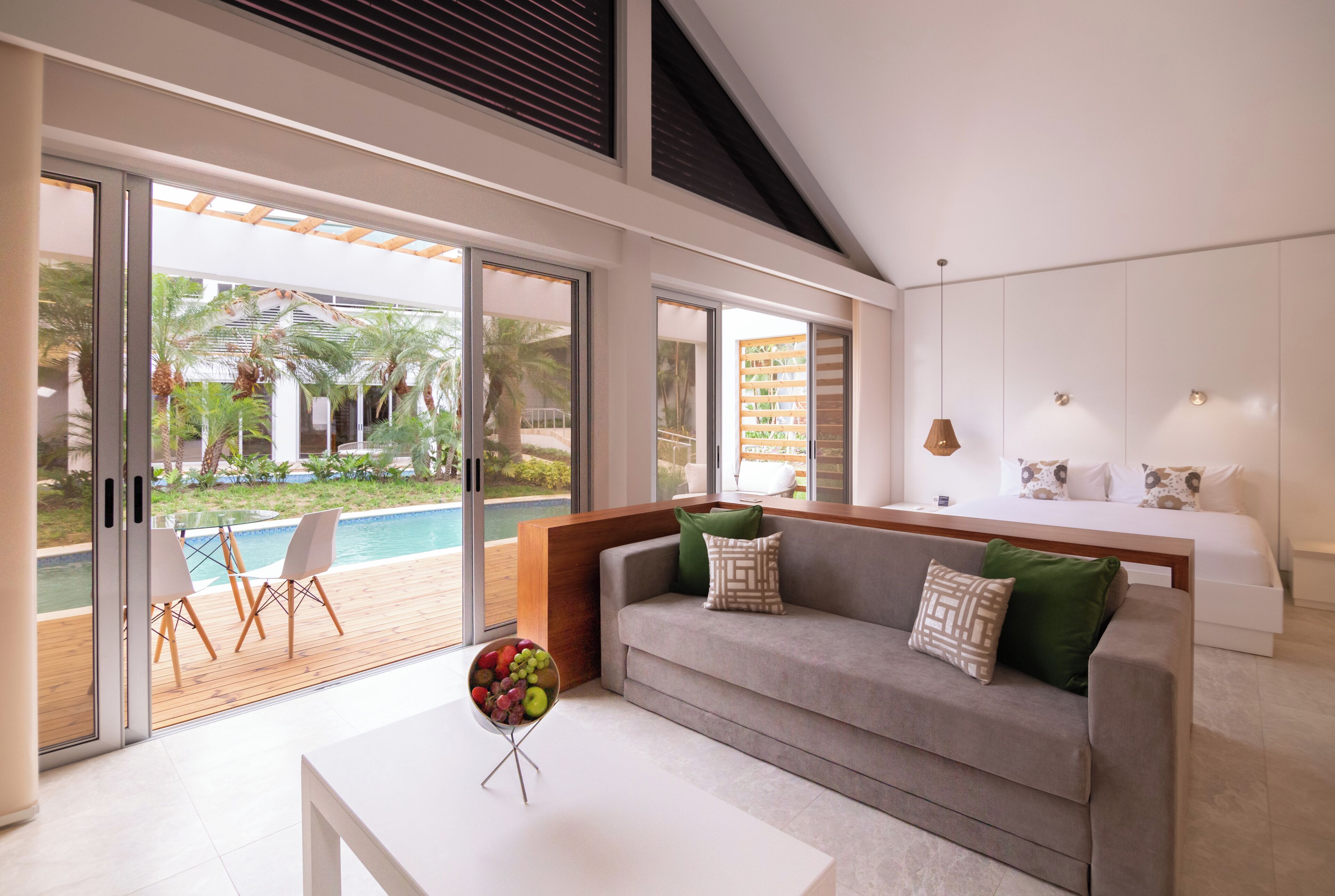 Bungalow, Pool Access | Premium bedding, minibar, in-room safe, desk