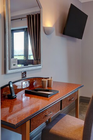 Desk, iron/ironing board, free WiFi, bed sheets
