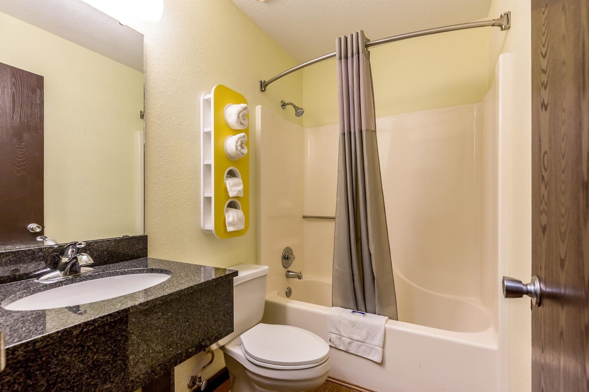 Towels, soap, shampoo, toilet paper