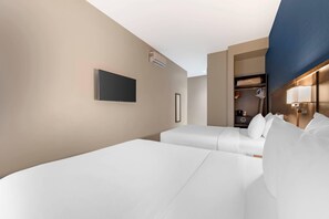 Standard Room, 2 Queen Beds, Non Smoking | In-room safe, desk, laptop workspace, blackout drapes - Quality Inn Centre-Ville (Montreal)
