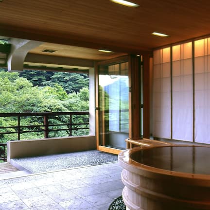 Japanese Style Suite with Cypress Bath, YAMABUKI or SUZURAN | Deep soaking bathtub