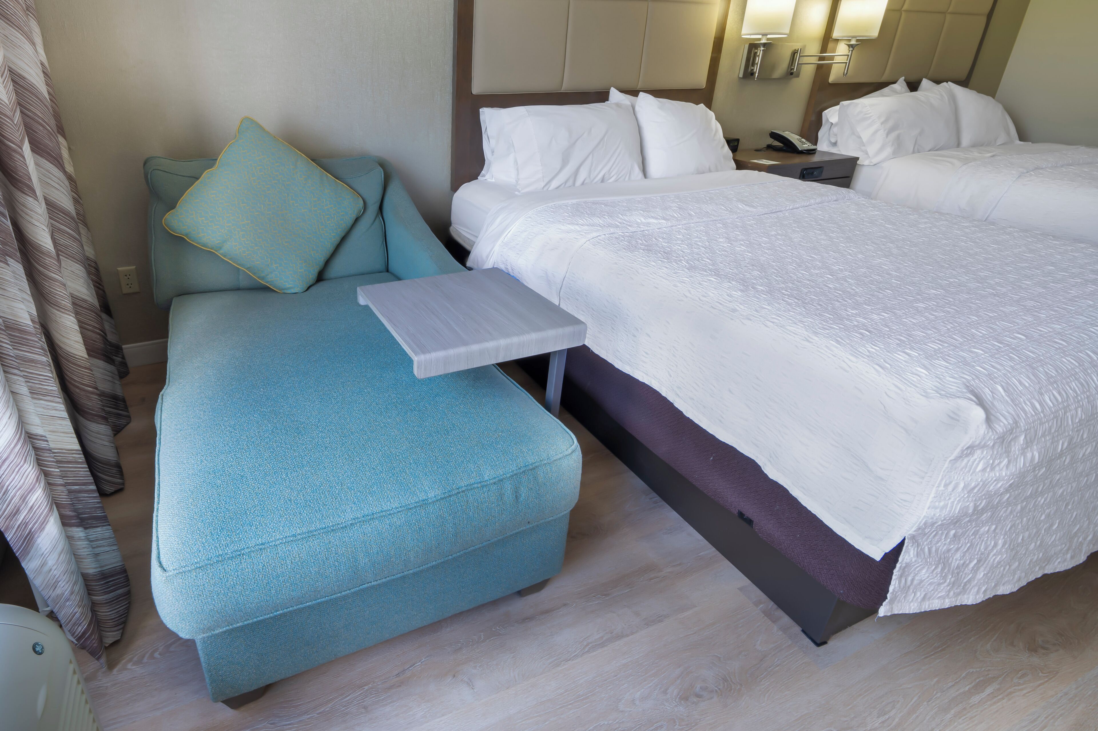 room, 2 queen beds, refrigerator & microwave (chaise) | premium bedding, in-room safe, desk, blackout curtains