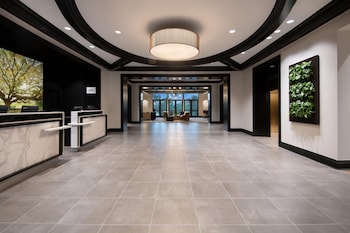 Hotel entrance and lobby at The Westin Dallas Stonebriar Golf Resort & Spa