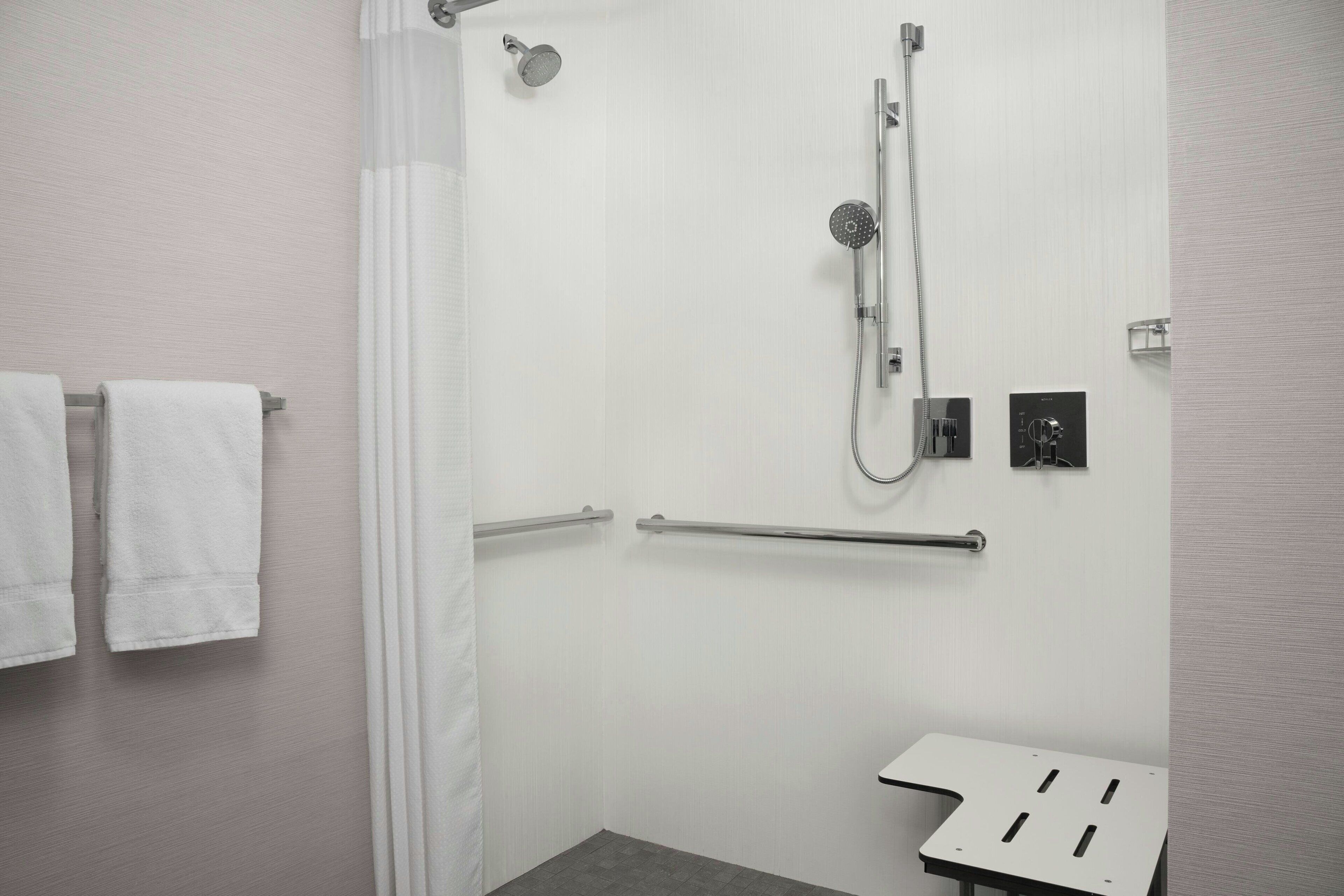 free toiletries, hair dryer, towels