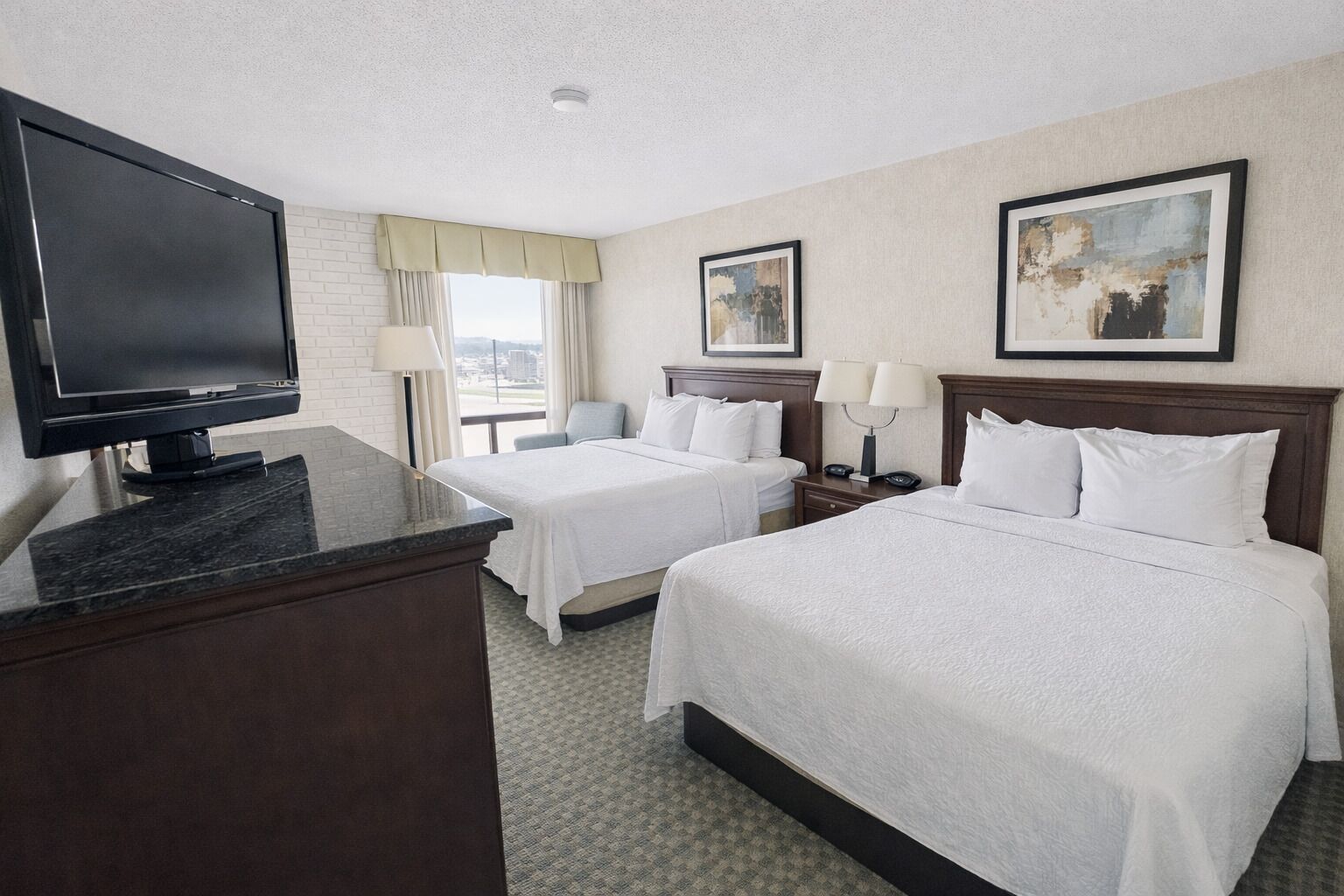 Standard Room, 2 Queen Beds | Blackout drapes, iron/ironing board, free WiFi, bed sheets