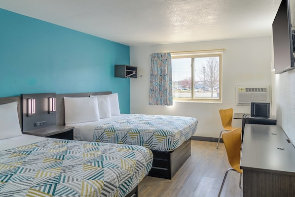 Individually furnished, desk, blackout drapes, iron/ironing board