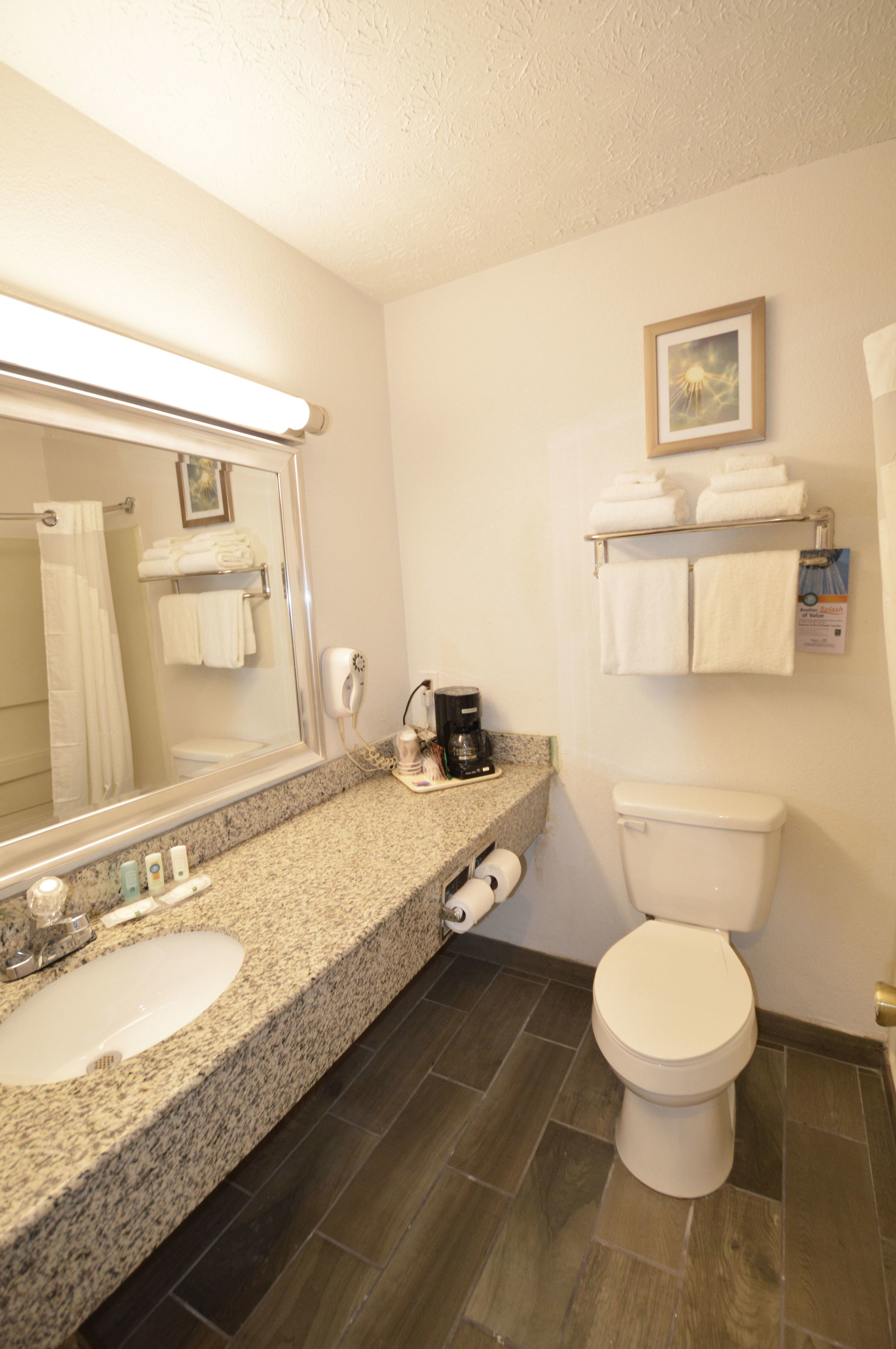 Free toiletries, hair dryer, towels