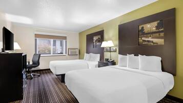 Desk, free cots/infant beds, free WiFi, bed sheets