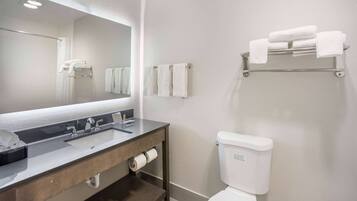 Free toiletries, hair dryer, towels, soap