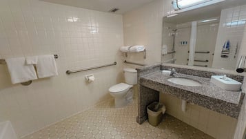 淋浴/浴缸二合一、免費盥洗用品、吹風機、毛巾
