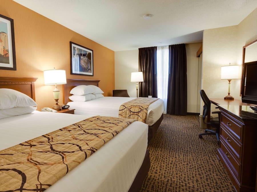 Room, 2 Queen Beds, Non Smoking | Desk, blackout curtains, iron/ironing board, free cots/infant beds